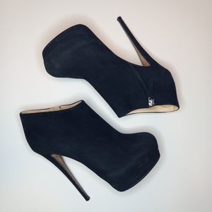 GIUSEPPE ZANOTTI Size 9.5 Black Suede Italian Stilettos Pumps Heels - Eva I27021